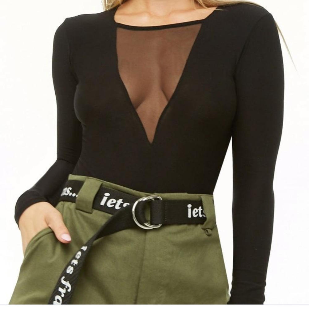 Illusion Mesh-Front Bodysuit